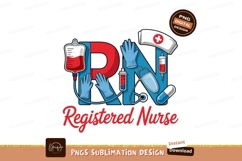Registered Nurse Design Sublimation Png Product Image 1