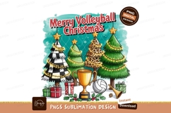 Volleyball Christmas Festive Holiday Design Product Image 1