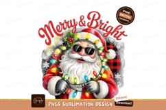 Cool Santa With Lights Png Product Image 1