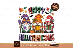 Hallothanksmas Holiday Gnomes Celebration Design Product Image 1