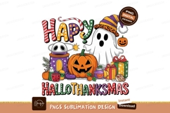 Hallothanksmas Celebration Sublimation Png Vector Design Product Image 1