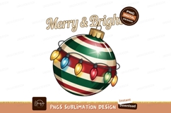 Christmas Ornament With Lights Sublimation Png Product Image 1