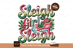 Sleigh Girl Sleigh Sublimation Png Christmas Art Product Image 1