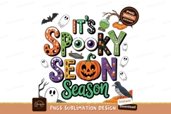 Colorful Its Spooky Season Halloween Art Sublimation Product Image 1