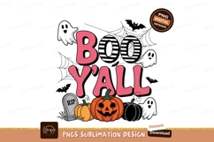 Boo Yall Happy Halloween Sublimation Design Product Image 1