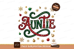 Christmas Auntie Graphic Sublimation Png Festive Product Image 1