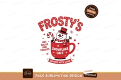 Frostys Snowflake Cafe Winter Sublimation Png Product Image 1