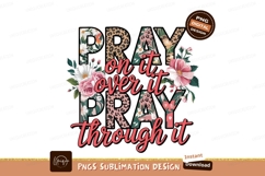 Pray On It Floral Inspirational Graphic Product Image 1