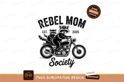 Raccoons Ride Motorcycle Rebel Mom Society Product Image 1