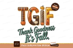 Fall Tgif Sublimation Png Graphic Art Product Image 1