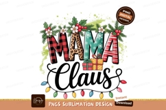 Mama Claus Festive Christmas Sublimation Design Product Image 1