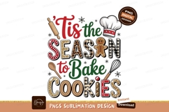 Christmas Cookie Baking Sublimation Png Design Product Image 1