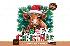 Festive Highland Cow With Moosely Christmas Product Image 1