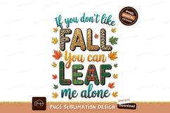 Fall Pun Sublimation Design With Autumn Leaves Product Image 1