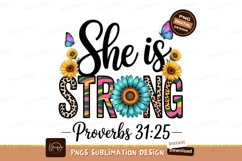 She Is Strong Proverbs 31 25 Design Product Image 1