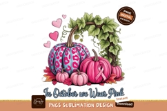 Breast Cancer Awareness Pumpkins Sublimation Png Product Image 1