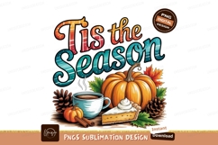 Autumn Festive Scene With Pumpkin Pie Product Image 1