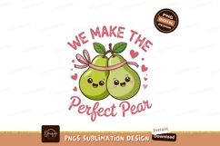 Cute Pear Couple We Make Vector Product Image 1
