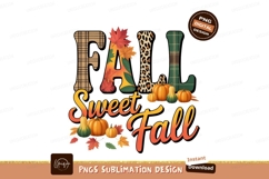 Sweet Fall Festive Pumpkins Sublimation Png Design Product Image 1