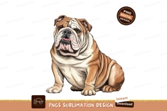 Cartoon English Bulldog Sublimation Png Product Image 1