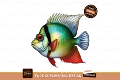 Colorful Tropical Fish Digital Illustration Product Image 1