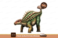 Ankylosaurus Dinosaur Green And Brown Illustration Product Image 1