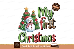 My First Christmas Sublimation Png Product Image 1