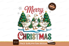 Christmas Geese Sublimation Png Design Product Image 1