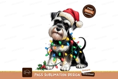 Christmas Schnauzer With Holiday Lights Product Image 1