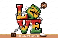 Fist Breaking Chains Love Vector Art Product Image 1