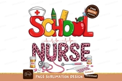 School Nurse Graphic Medical Sublimation Product Image 1