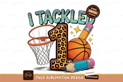 Basketball One Birthday Sublimation Png Design Product Image 1