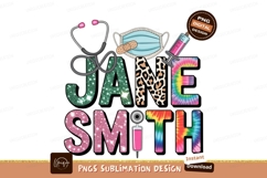 Jane Smith Nurse Medical Sublimation Png Product Image 1
