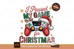 Paused Game Christmas Holiday Sublimation Png Product Image 1