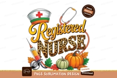 Registered Nurse Thanksgiving Fall Graphic Art Product Image 1