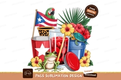 Puerto Rican Illustration With Tropical Elements Product Image 1