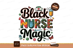 Black Nurse Magic Sublimation Png File Product Image 1