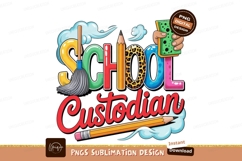School Custodian Cartoon Colorful Design Style Product Image 1