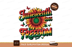 Juneteenth Freedom Sunflower Sublimation Png Graphic Product Image 1