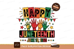 Juneteenth Celebration With Raised Hands Vector Product Image 1