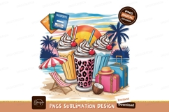 Tropical Beach Drinks Summer Vacation Mood Product Image 1