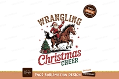 Santa Riding Horse Christmas Sublimation Png Product Image 1