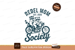 Raccoons Motorcycle Gang Rebel Mom Society Product Image 1