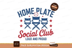 Baseball Social Club Distressed Vector Product Image 1