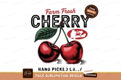 Farm Fresh Cherry Fruit Illustration Product Image 1
