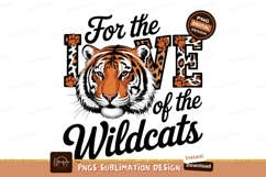 Wildcats Love Tiger Sublimation Design Product Image 1