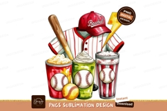Baseball Drinks And Uniform Illustration Product Image 1