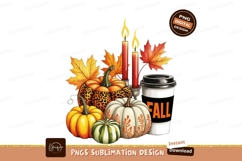 Fall Still Life Pumpkins And Coffee Product Image 1