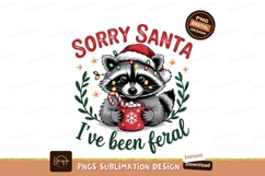 Feral Raccoon Sorry Santa Design Product Image 1