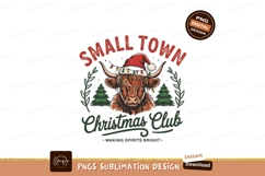 Christmas Cow Wearing Santa Hat Product Image 1